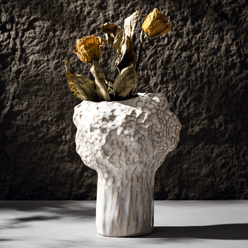 Beige Shaped Ceramic Vase
