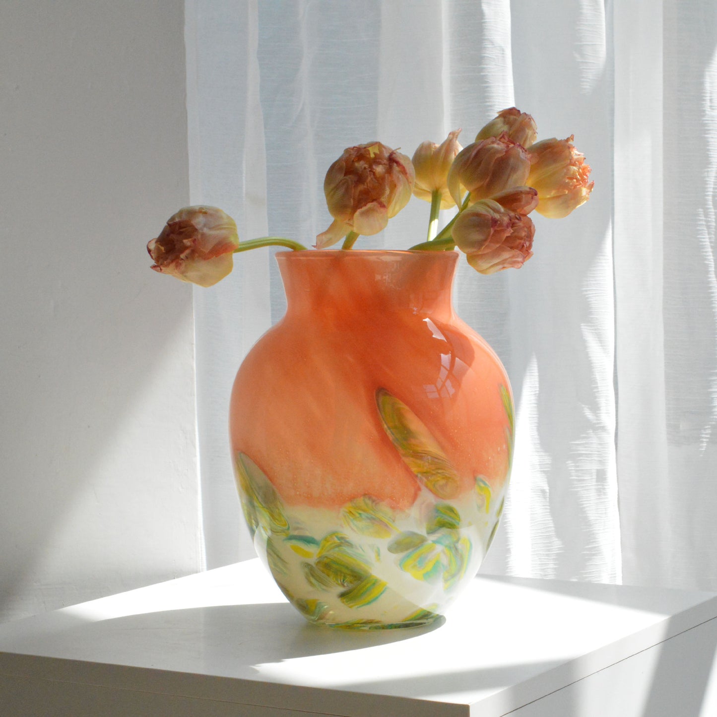 Sunset Glow Color Series Handmade Glass Vase