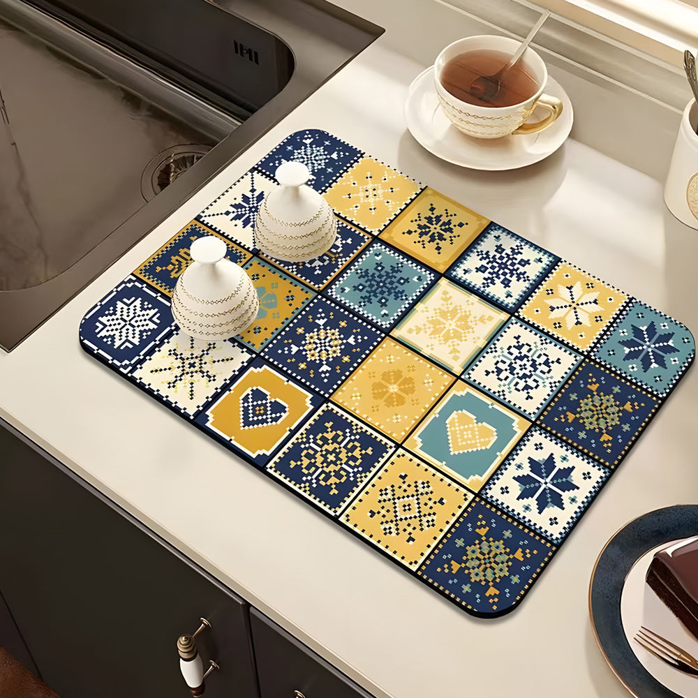 🎁Retro Quick Dry Kitchen Countertop Drain Pad
