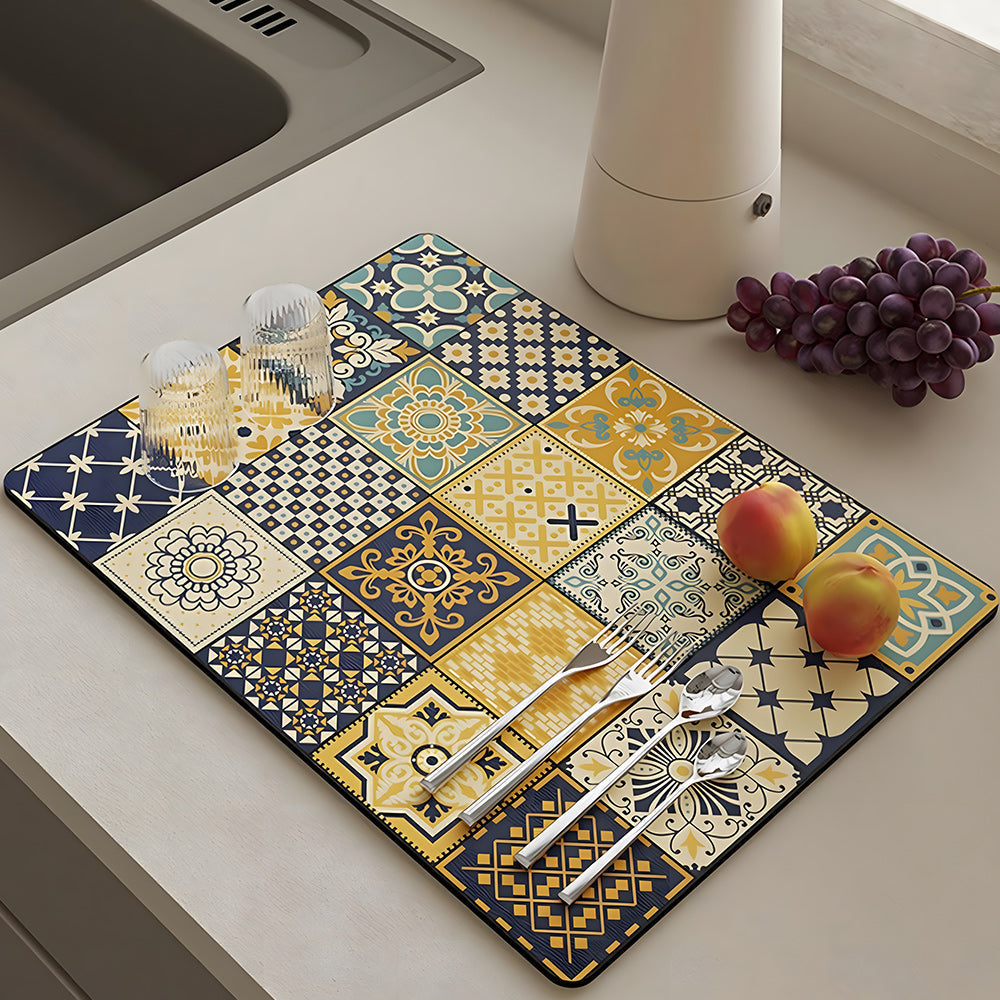 🎁Retro Quick Dry Kitchen Countertop Drain Pad