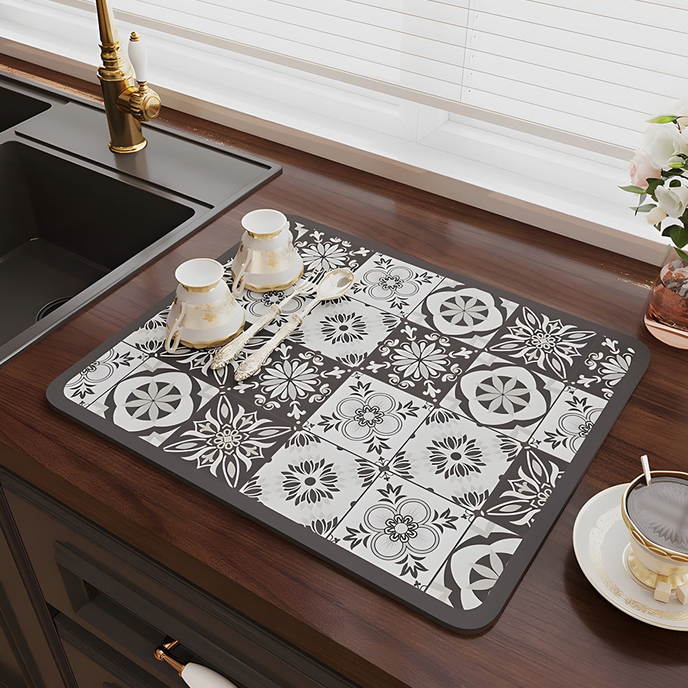 🎁Retro Quick Dry Kitchen Countertop Drain Pad