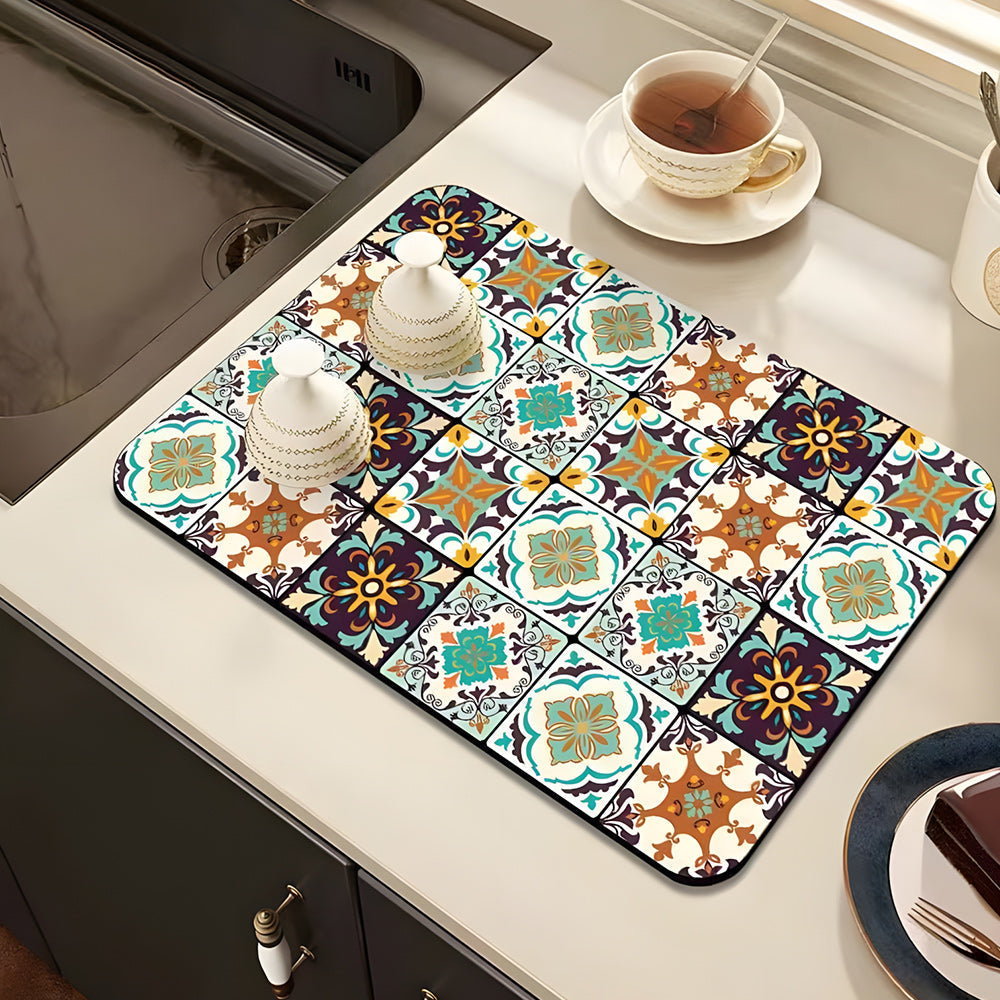 🎁Retro Quick Dry Kitchen Countertop Drain Pad
