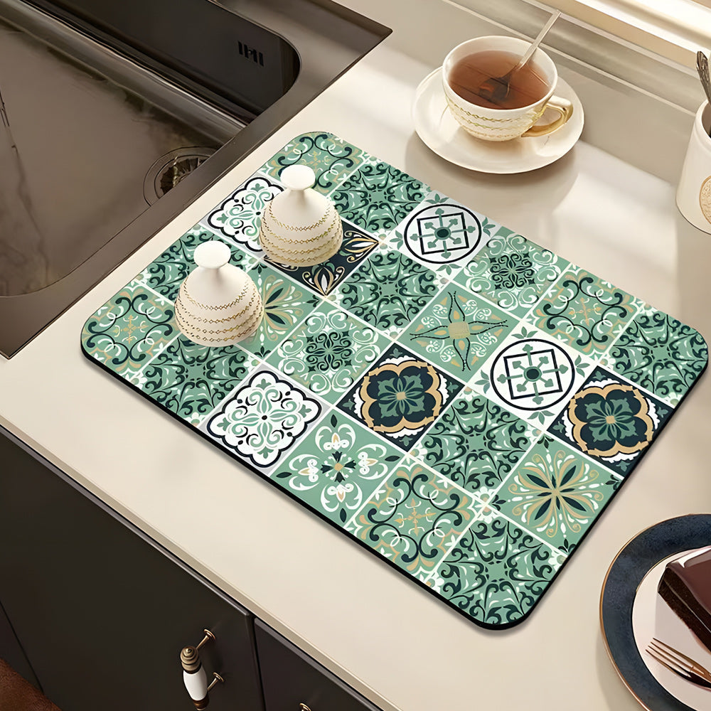 🎁Retro Quick Dry Kitchen Countertop Drain Pad