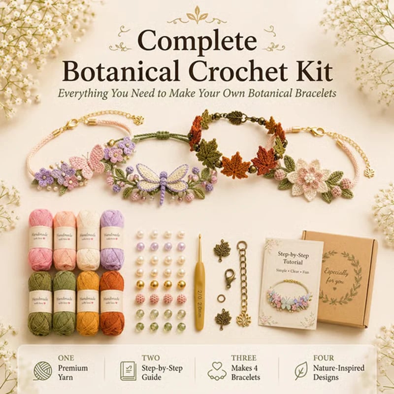 Nature-Inspired DIY Crochet Bracelet Kit