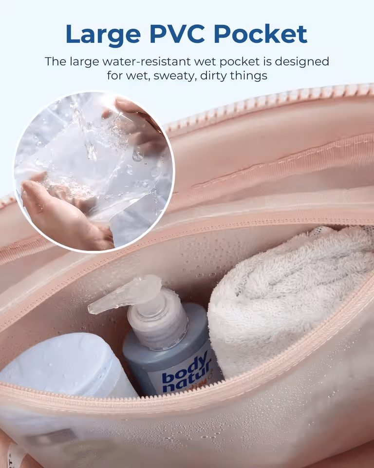 🔥Free Shiping🔥Waterproof Travel Duffel Gym Bag for Women with Wet Pocket | Versatile Carry-On Weekender & Cabin Bag