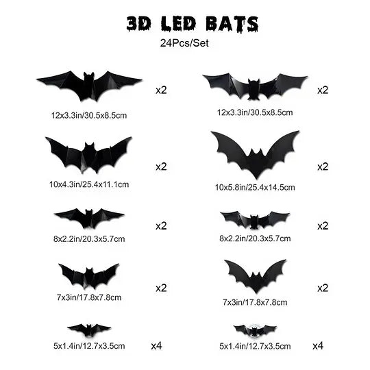 🦇Halloween Special Offer – LED Illuminated 3D Bat Wall Decor