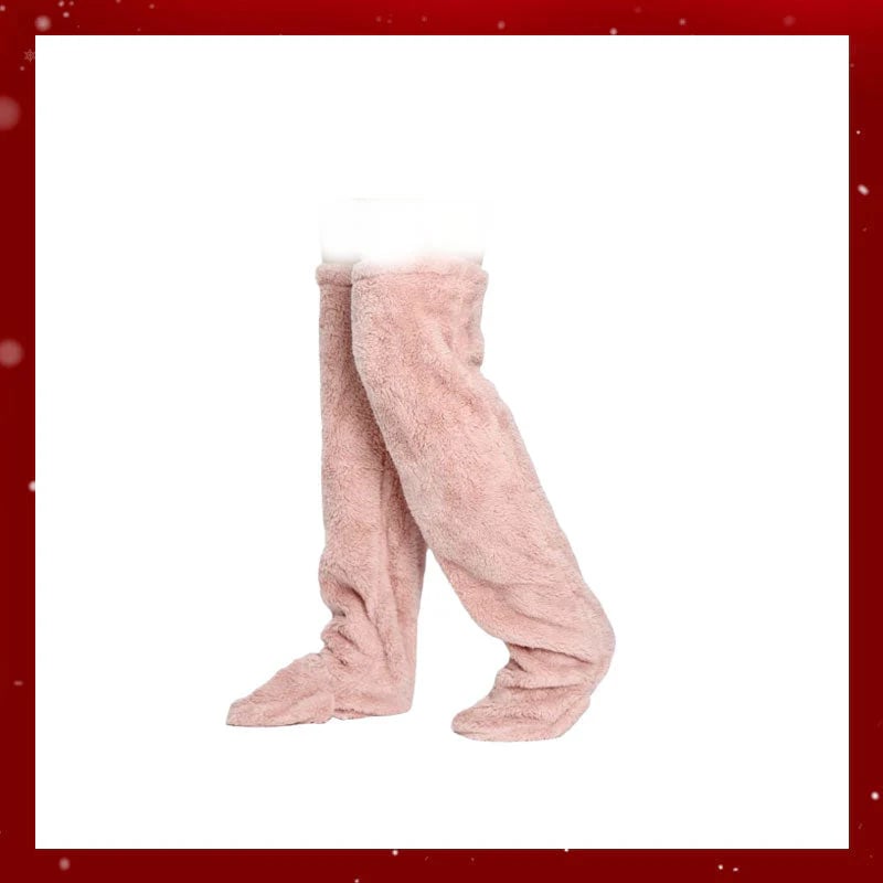 🏆Flash Sale⚡🏆#1 Best Seller ⏰ 💕Comfort Plush Fleece Knee Socks For Christmas❄️🎅