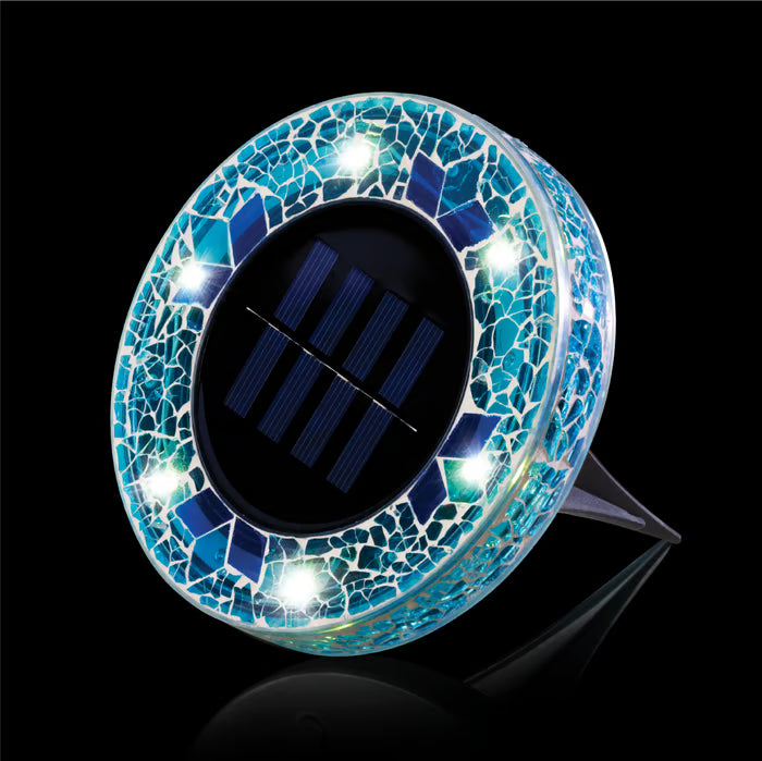 🌅 Spring Best-Seller:4 Pack Solar Outdoor Mosaic Disk Lights✨