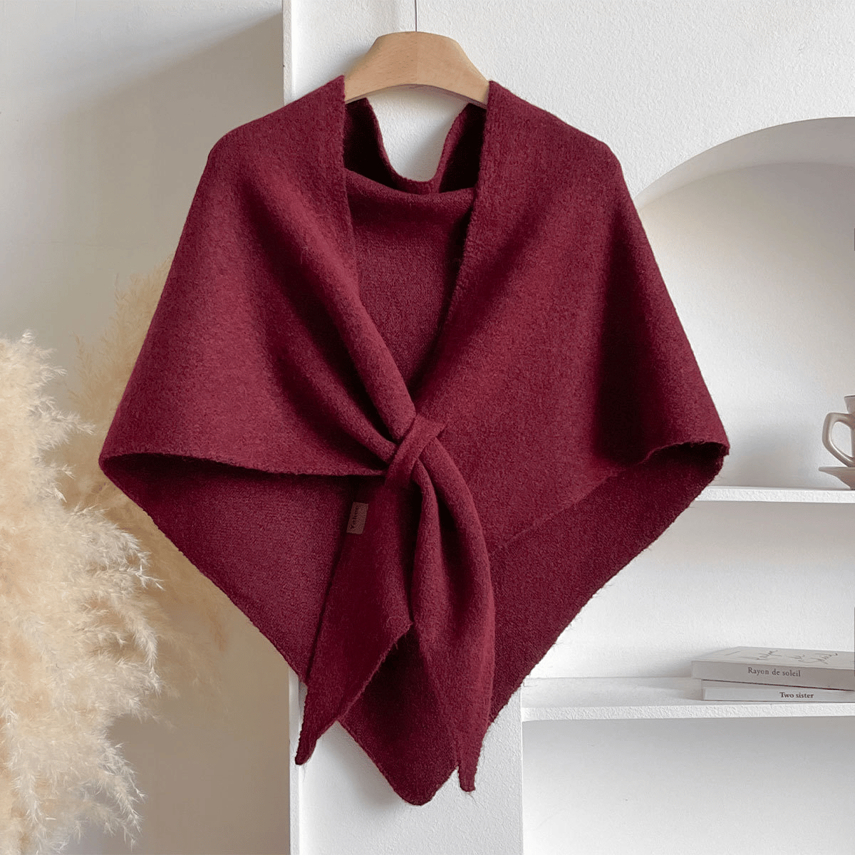 🏆Flash Sale⚡ 50K+ 💕Women's Solid Color Wool Blend Shawl☁️