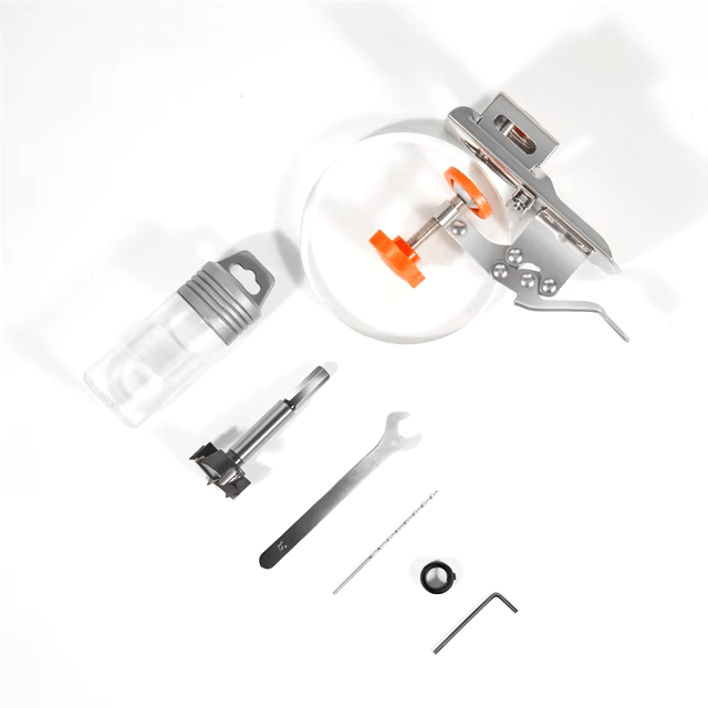 35mm Concealed Door Hinge Jig – Locking Cabinet Hinge Tool with Drilling Locator