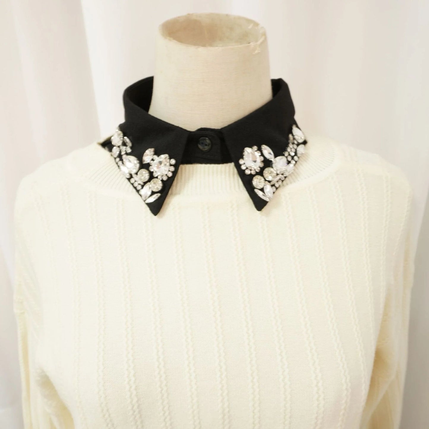 ✨Plaid Rhinestone Detachable Collar-- No More Ugly Sweaters!