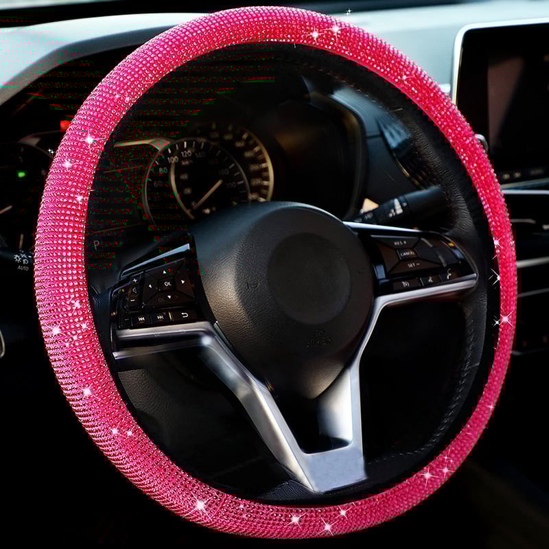 💖Bling Rhinestone Diamond Car Steering Protection