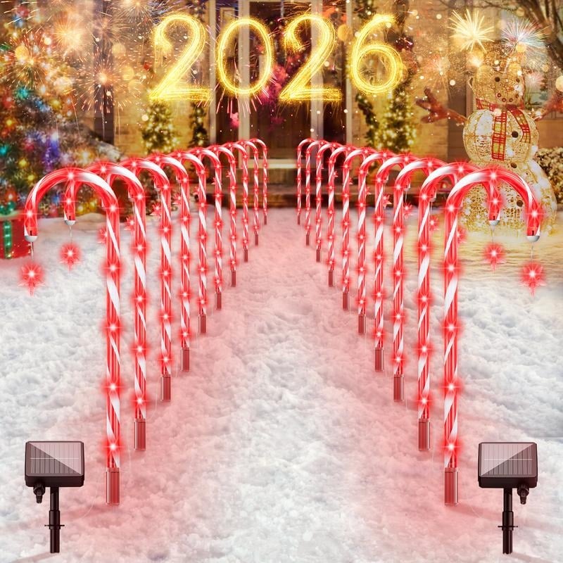 Solar Candy Cane Lights