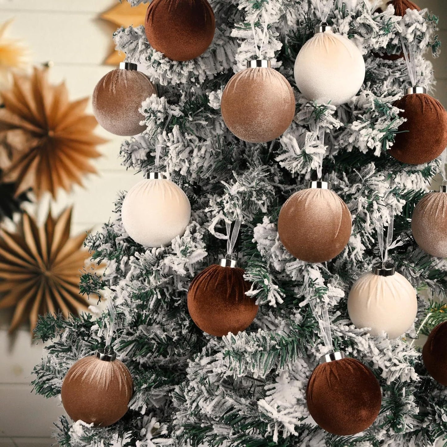 🎄15pcs Christmas Tree Ornaments Velvet Balls🎁