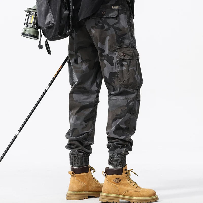 🪖 2026 Sale — Over 52,000 Sold! 🌲 Men's Camouflage Cuffed Casual Cargo Pants – Rugged Jogger Fit 🎒