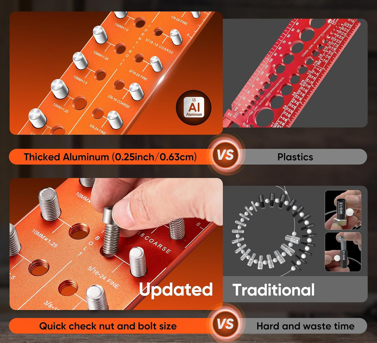 Nut and Bolt Thread Checker