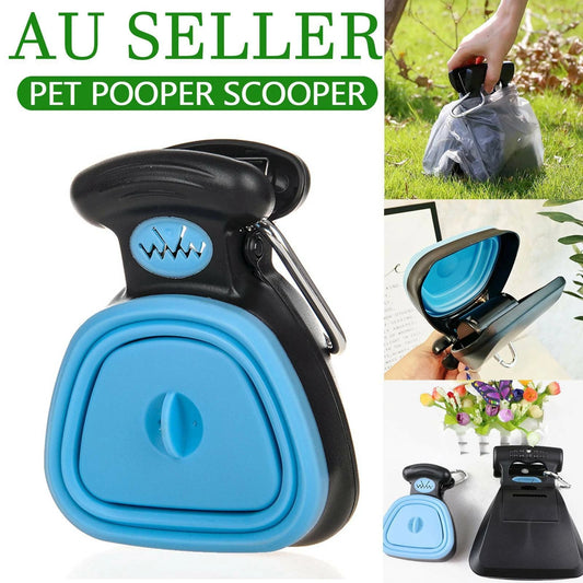 No-Touch Poop Scooper - Foldable wide-mouth pet waste cleaning tool! 🐕