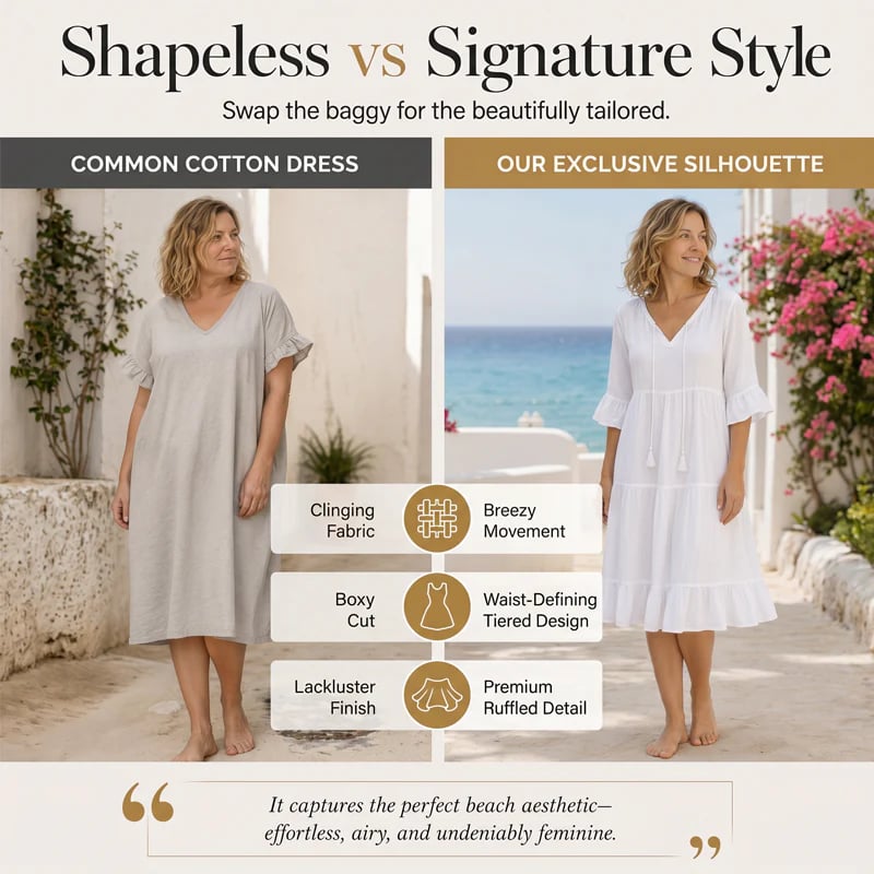 Women's Summer Tiered Tassel A-Line Dress