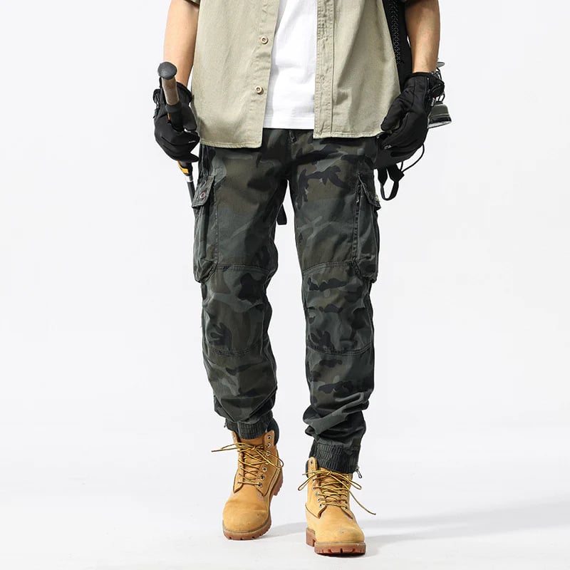 🪖 2026 Sale — Over 52,000 Sold! 🌲 Men's Camouflage Cuffed Casual Cargo Pants – Rugged Jogger Fit 🎒