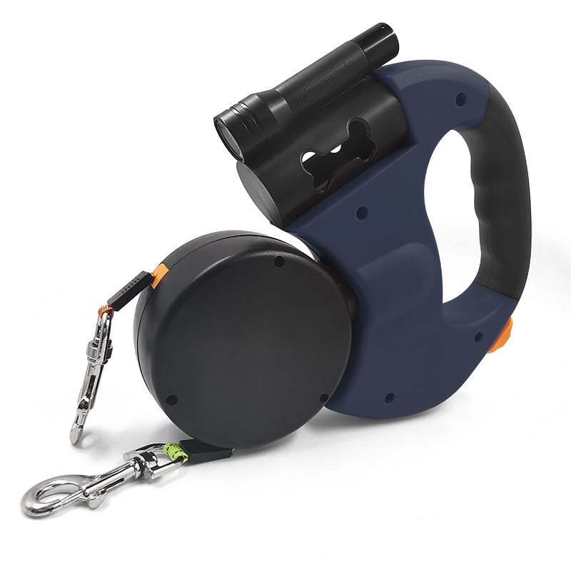 Dual Retractable Dog Leash with 360° Swivel