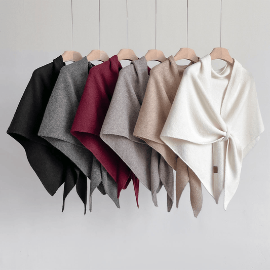🏆Flash Sale⚡ 50K+ 💕Women's Solid Color Wool Blend Shawl☁️