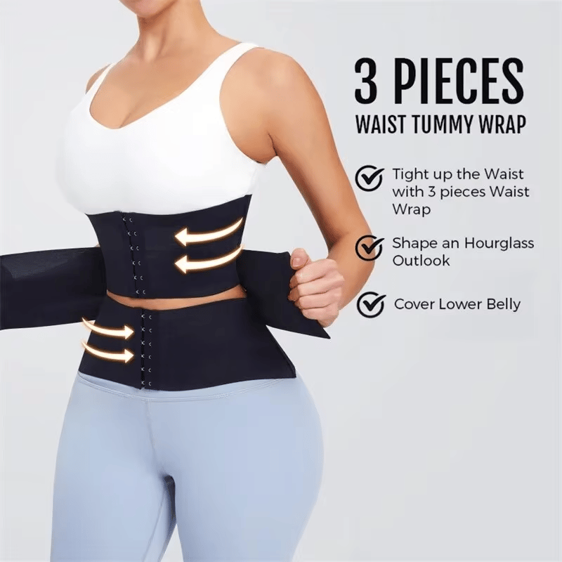 Adjustable Waist Trainer Corset for Women – Postpartum Double Belt Girdle for Belly Reduction & Firm Shape