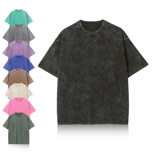 ⚡🔥4 Pack Oversized Tshirts for Men Gym Vintage Heavyweight T Shirts Cotton Workout Acid Wash Baggy Tees
