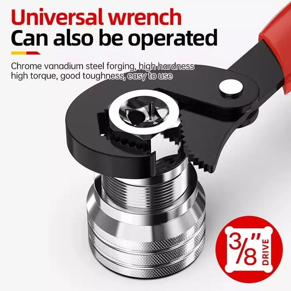 🔧Multi-function Universal Socket Wrench Tool - Universal Maintenance Tool for 3/8" Drive Ratchet Torque Wrench and Power Drill