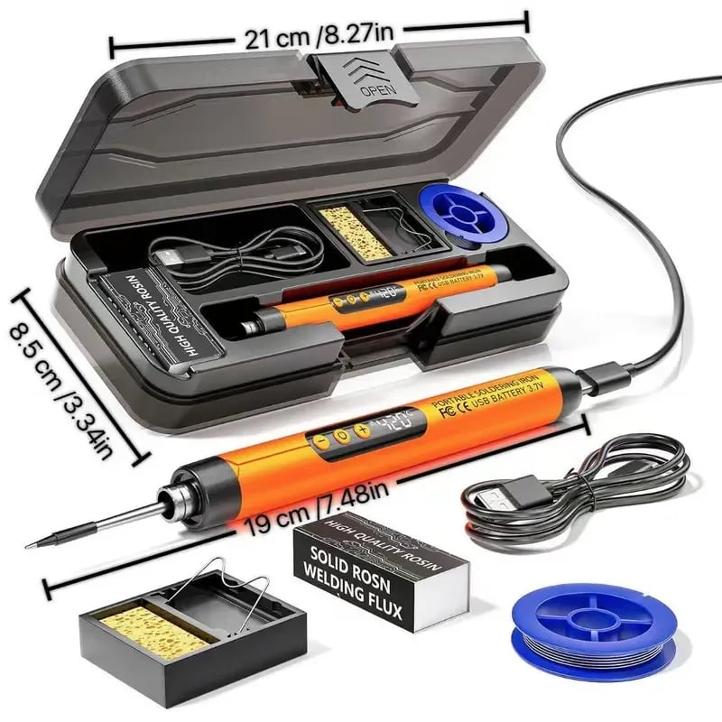 Portable USB Adjustable Temperature Soldering Iron Kit