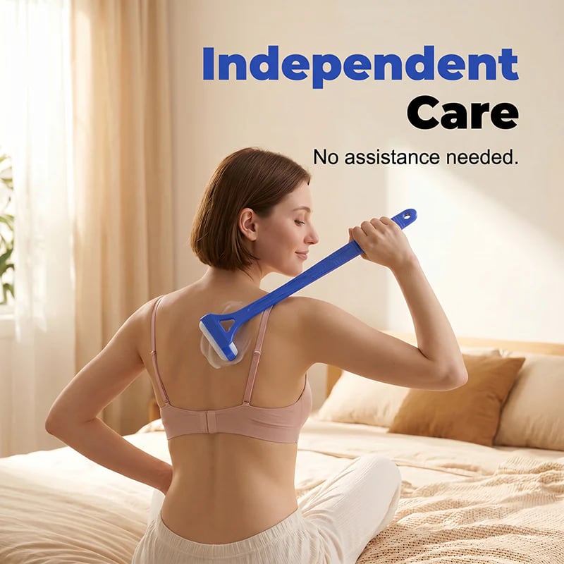 🥳2026 HOT SALE🥳💞50K+ SOLD!🧴✨Long Reach Back Applicator Roller – Smooth glide, curved ergonomic handle. Apply lotion & sunscreen to every spot – no twisting, no stretching! 🌀💪