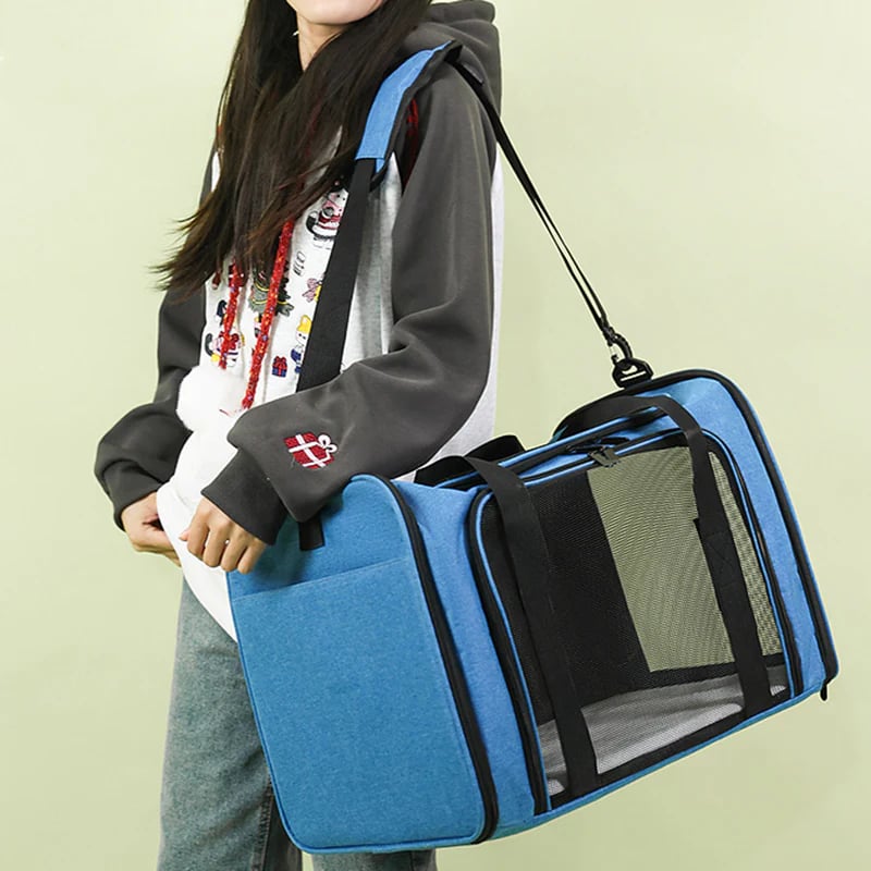 📢📢40% OFF !! ⏰Large Foldable Mesh Cat Carrier Bag