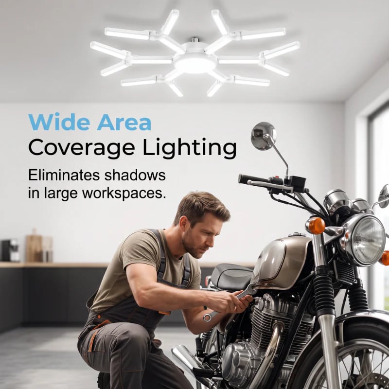 Deformable Snowflake LED Garage Light