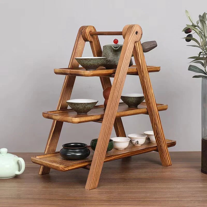 ⏰3-Tier Wooden Serving Tray