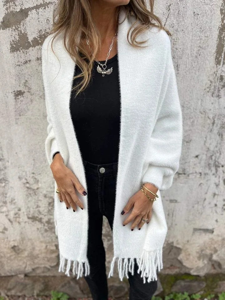 🔥Women's Long Sleeve Casual Tassel Shawl Coat