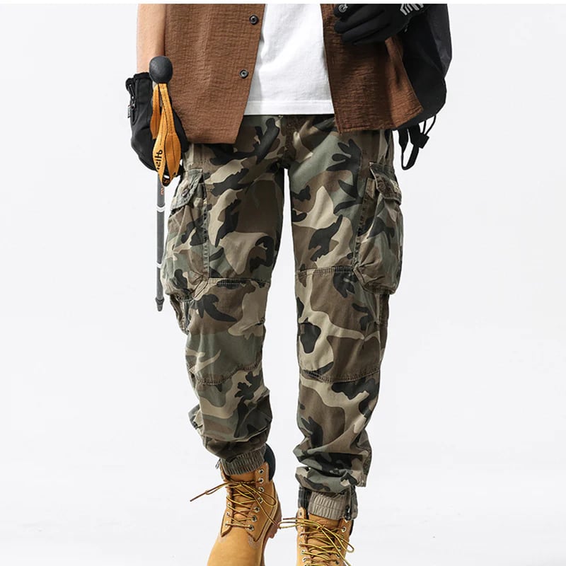 🪖 2026 Sale — Over 52,000 Sold! 🌲 Men's Camouflage Cuffed Casual Cargo Pants – Rugged Jogger Fit 🎒