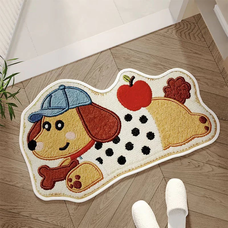 Absorbent Woven Bath Mat with Non-Slip Bottom🐶🐱