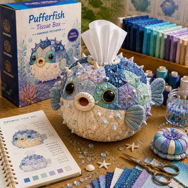⚡New Arrival🧵DIY Animal-Themed Patchwork-Style Tissue Box Kit