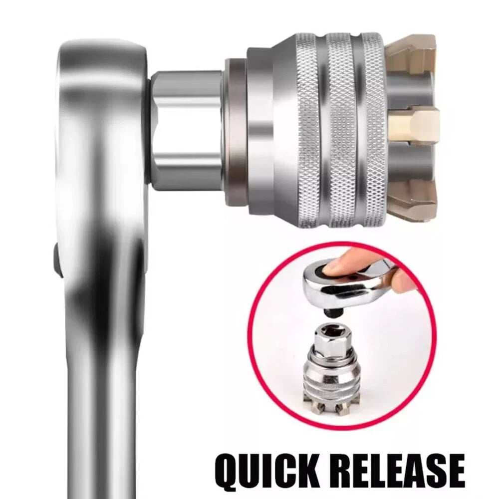 🔧Multi-function Universal Socket Wrench Tool - Universal Maintenance Tool for 3/8" Drive Ratchet Torque Wrench and Power Drill