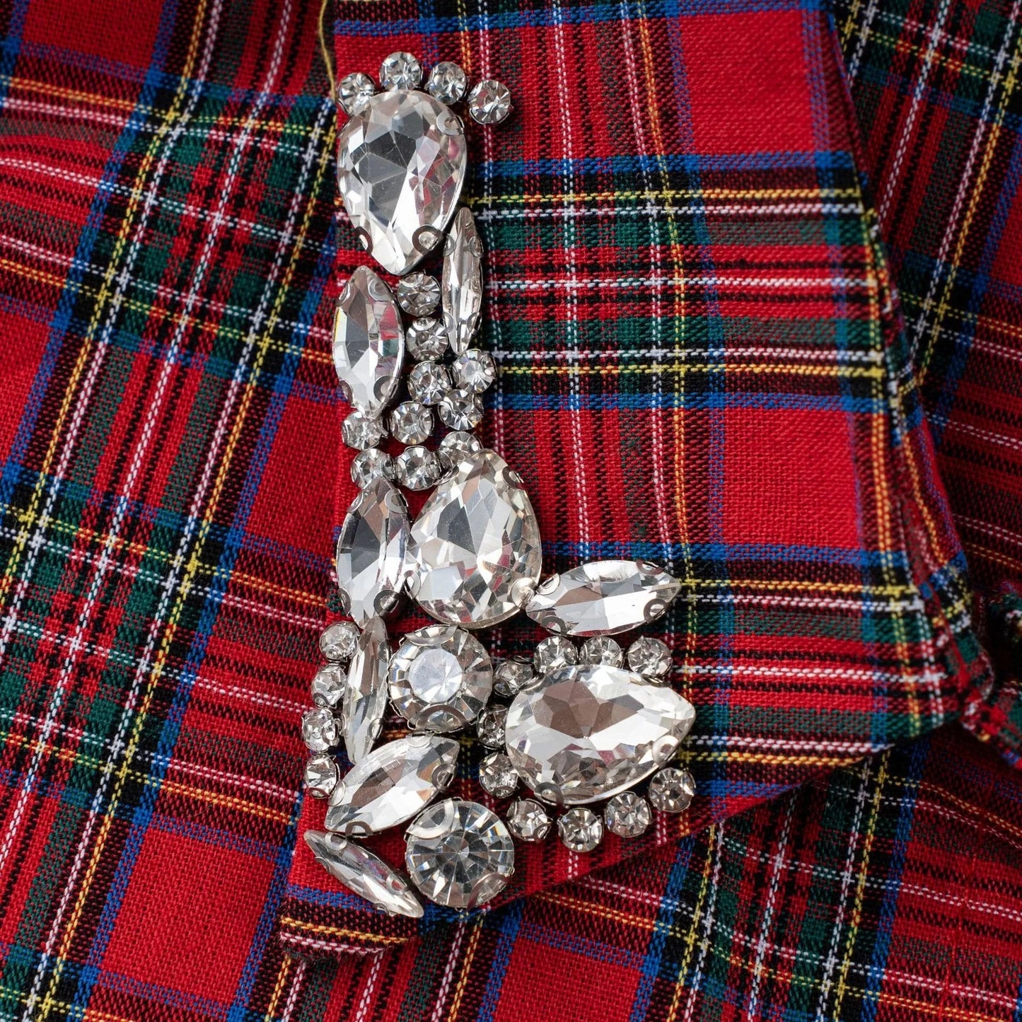 ✨Plaid Rhinestone Detachable Collar-- No More Ugly Sweaters!