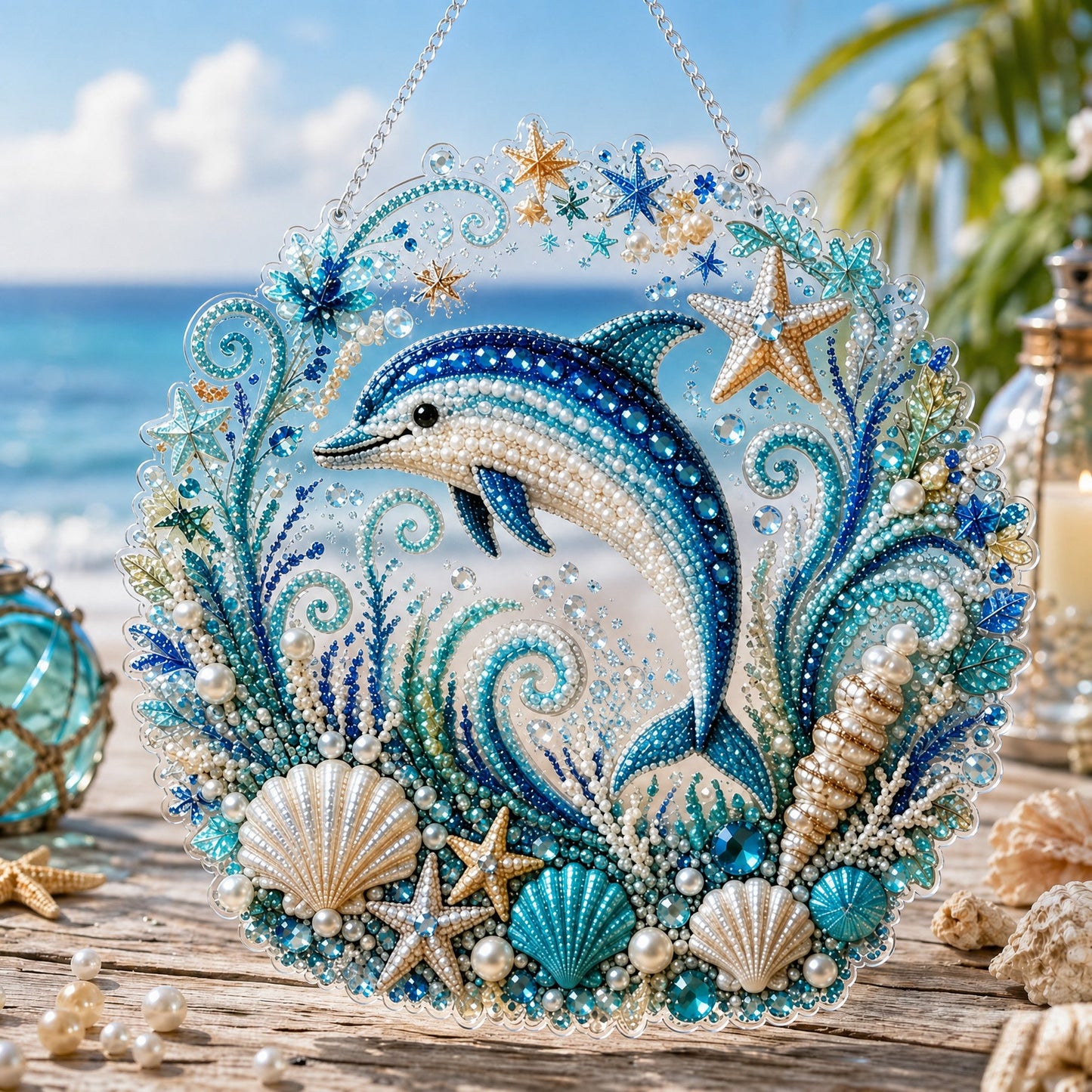 🔥  🌊✨Ocean Pearl Art DIY Hanging Ornament Kit