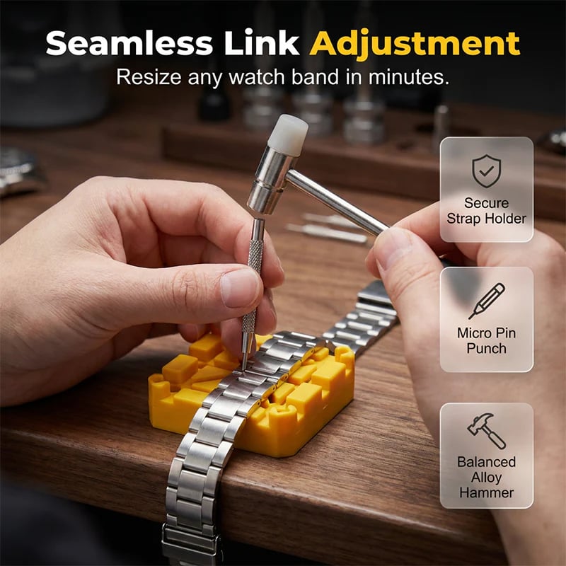 Complete 72-Piece Watch Repair Kit
