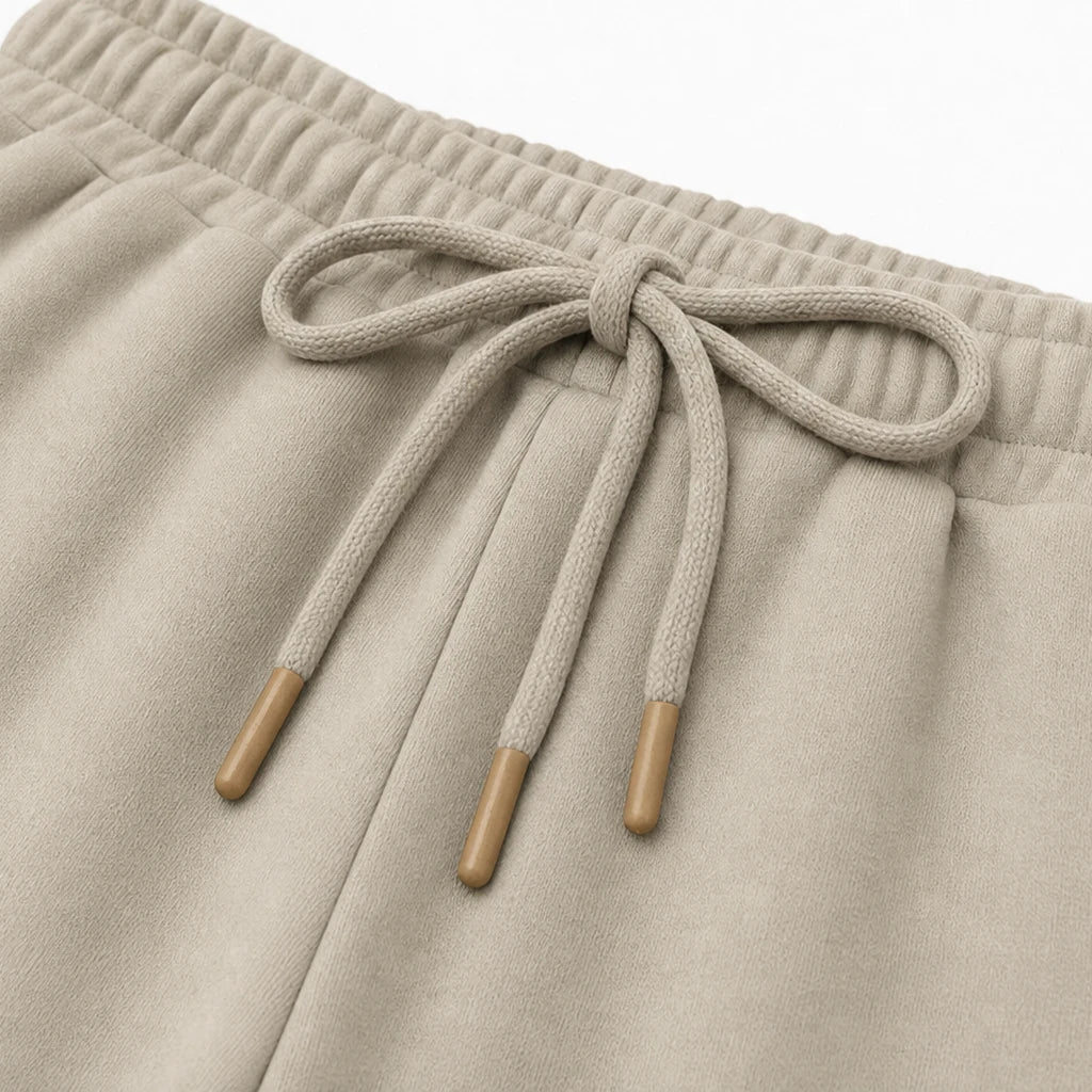 Ribbed Oversized Top And Wide-Leg Pants Set