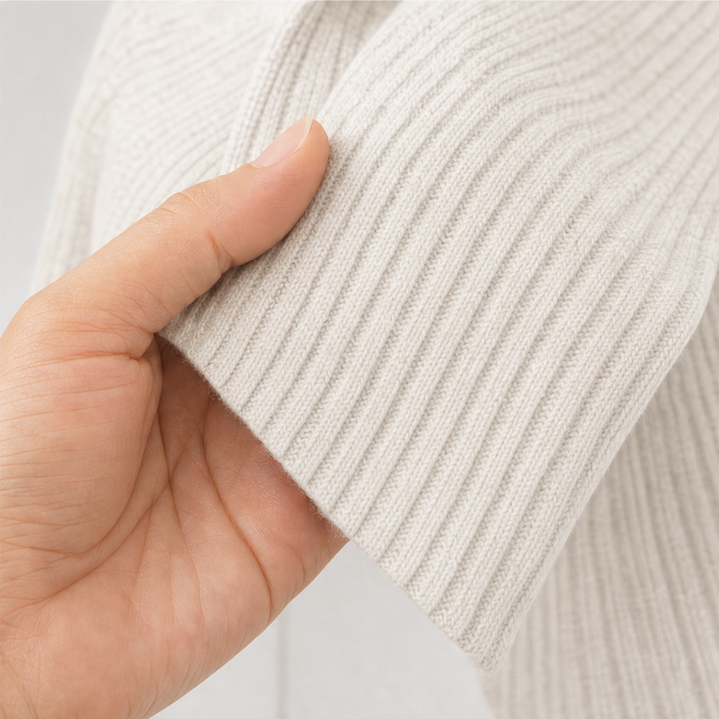 Ribbed Open-Front Knit Cardigan