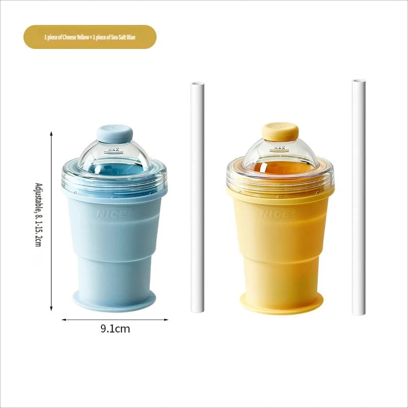 🧊 2-in-1 Ice Ball Maker Bottle(2PCS) – Foldable, Press-to-Release, Portable Summer Drink Cup ❄️