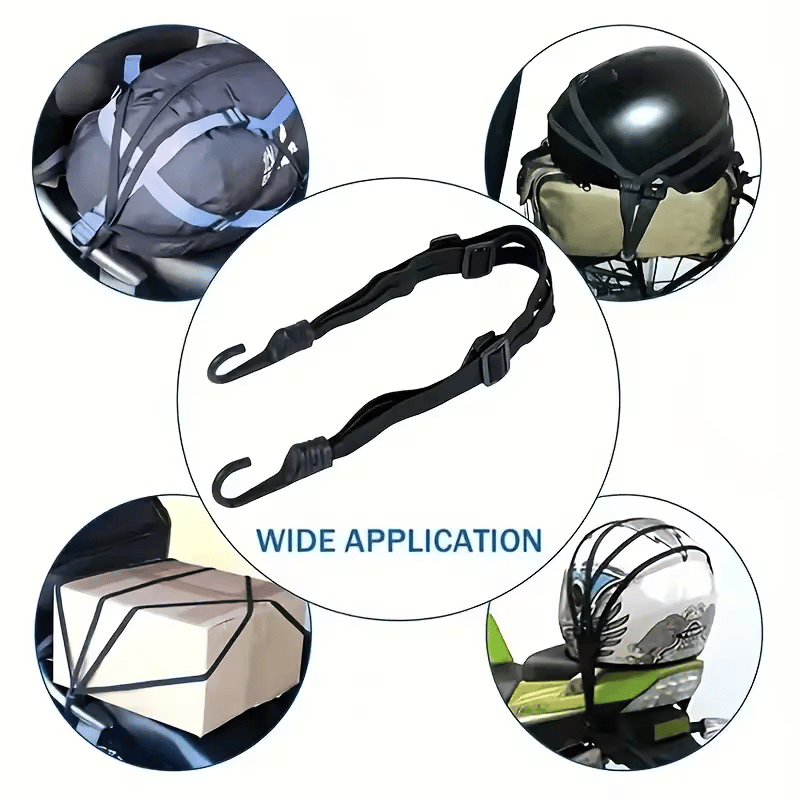 Motorcycle Elastic Hook & Mesh Helmet Carrier - Durable Gear Transport for Everyday Travel