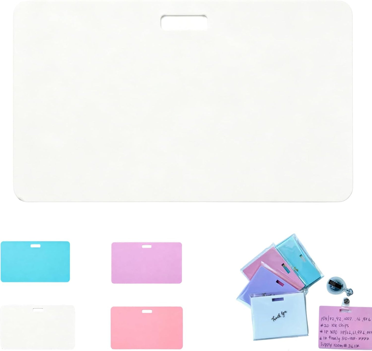 🩺Erasable Badge Note | Dual-Side Writable, Fade-Proof & No Blur (🖊Write. Wipe. Repeat.) 🎁Free Badge Clip Included📋