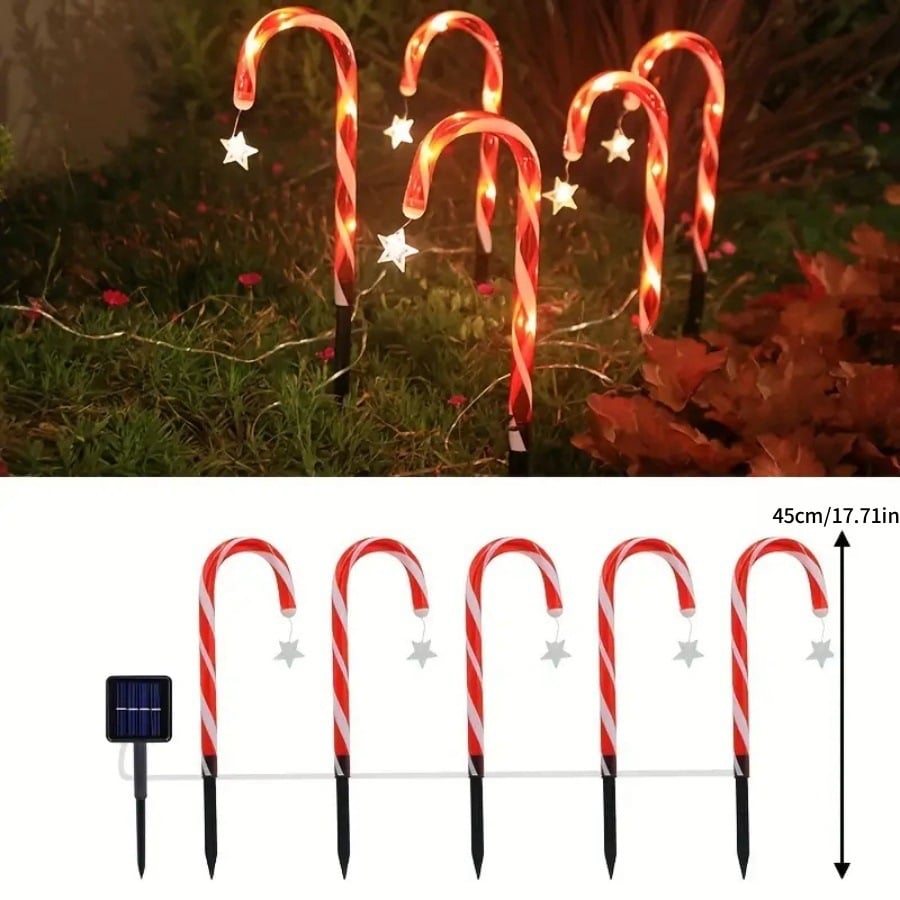 Solar Candy Cane Lights