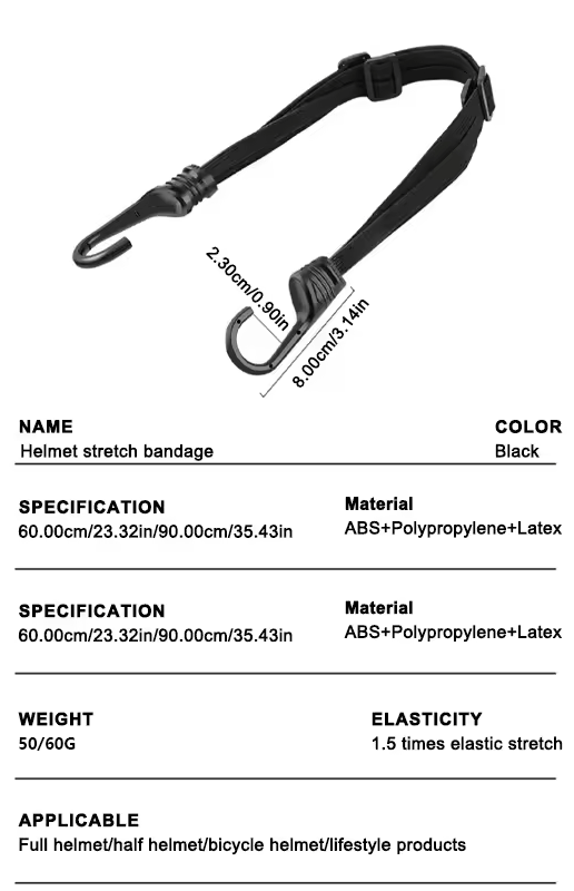 Motorcycle Elastic Hook & Mesh Helmet Carrier - Durable Gear Transport for Everyday Travel