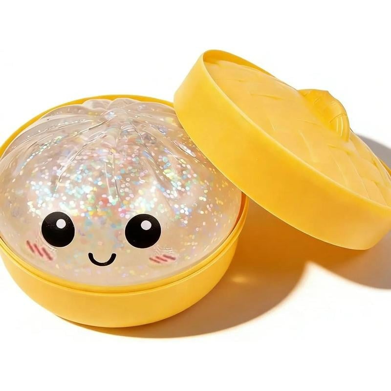 🍔💕Glitter Squishy Bun - Squeeze Away Stress for Instant Calm & Focus