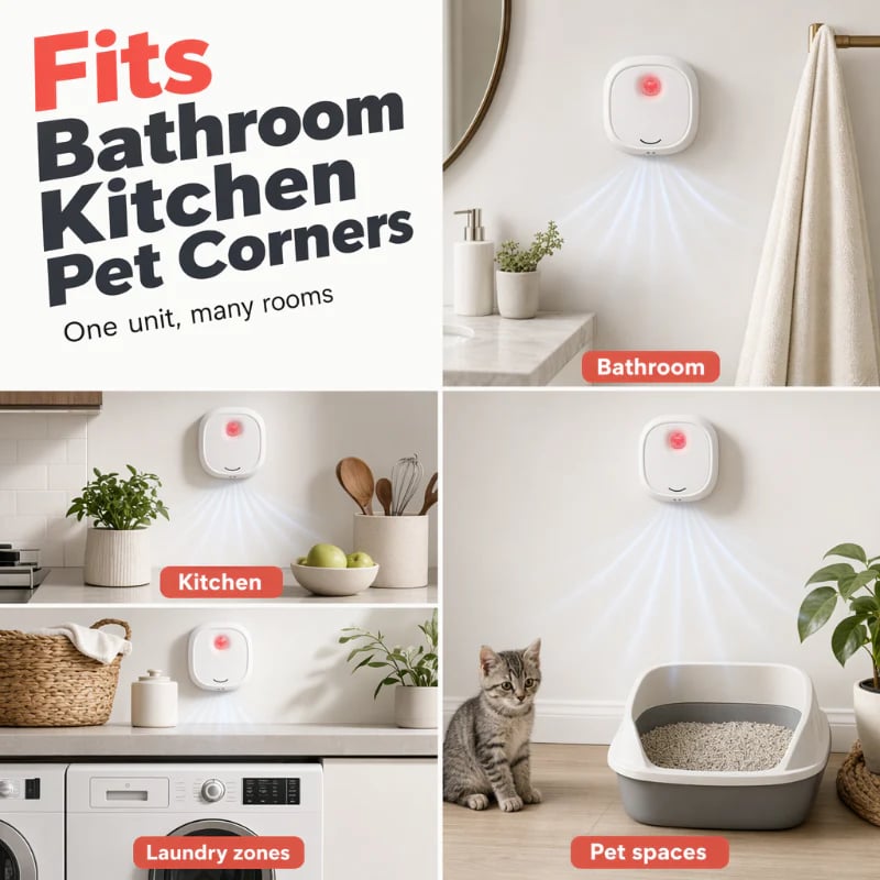🔥Limited Time 49% OFF! 🌬️Say goodbye to unpleasant odors with it! Smart Quiet Pet Odor Eliminator